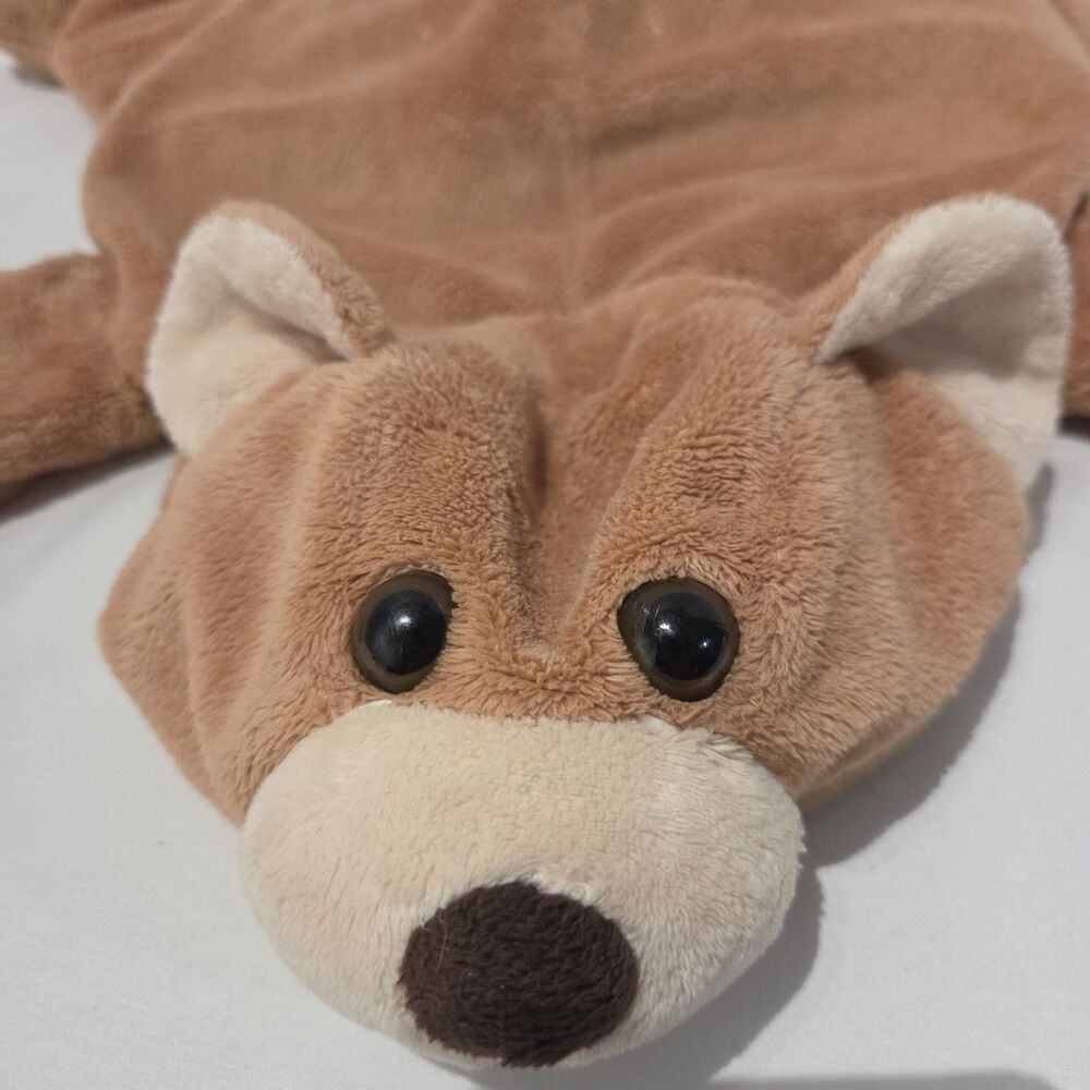 Jay At Play 17” Microbead Bear Brown Plush Pillow Stuffed Animal - Picture 2 of 7